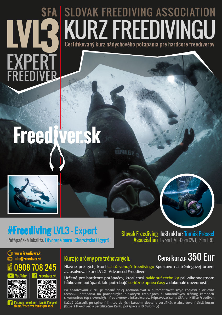 Plagát - Kurz Freedivingu SFA LVL3

 - Expert Freediver
